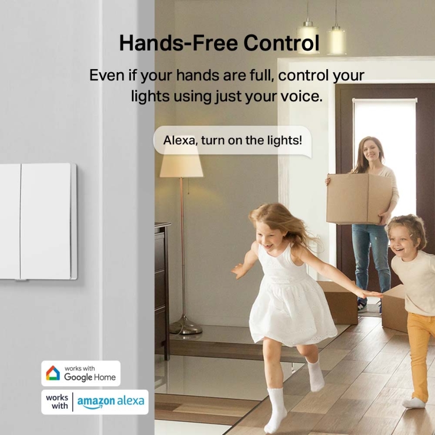 TP-Link - Pametno dvojno stikalo za luči 2xAAA Wi-Fi