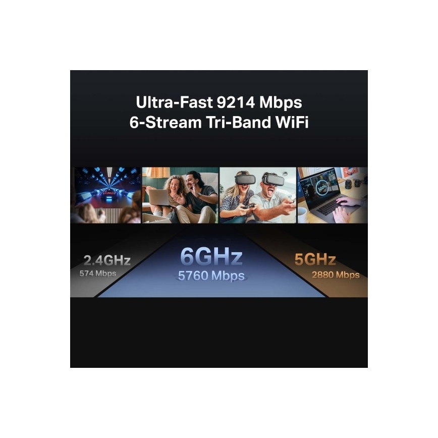 TP-Link - tri-pasovni Wi-Fi 7 usmerjevalnik Archer BE550