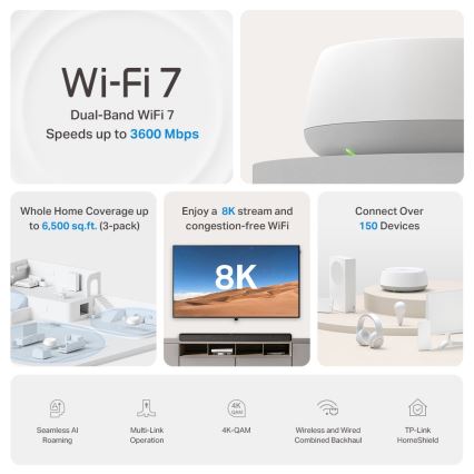 TP-Link - Wi-Fi 7 mesh sistem za celoten dom Deco BE22