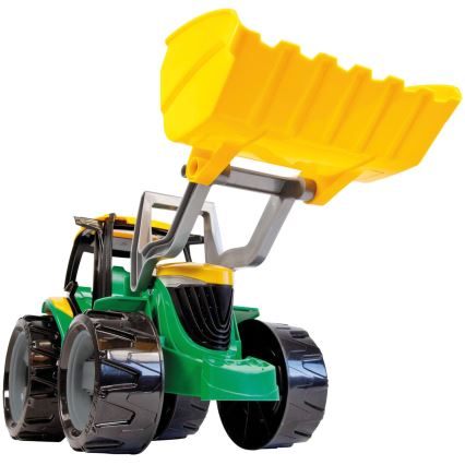 Traktor s prednjo žlico, 65 cm, v zeleno/rumeni barvi