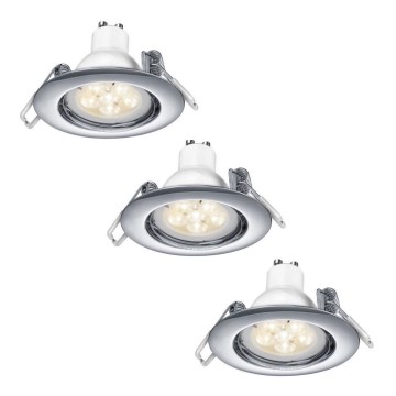 TRIO - KOMPLET 3x LED Zatemnitvena vgradna svetilka LED/5,5W/230V