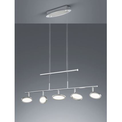 Trio - LED Lestenec na vrvici DUELLANT 5xLED/4,3W/230V