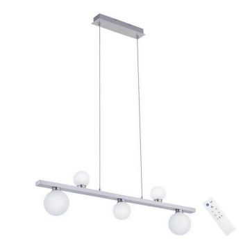 Trio - LED RGB Zatemnitveni lestenec na vrvici DICAPO 5xLED/3W/230V 3000-5000K + Daljinski upravljalnik