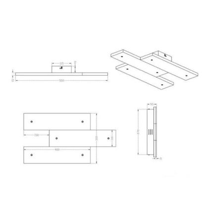 Trio - LED Stropna svetilka DENVER 3xLED/10W/230