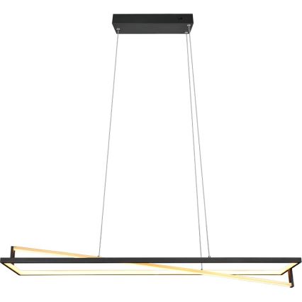 Trio - zatemljiv LED viseči lestenec na kablu EDGE LED/35W/230V 2300/3000/4000K črna/zlata