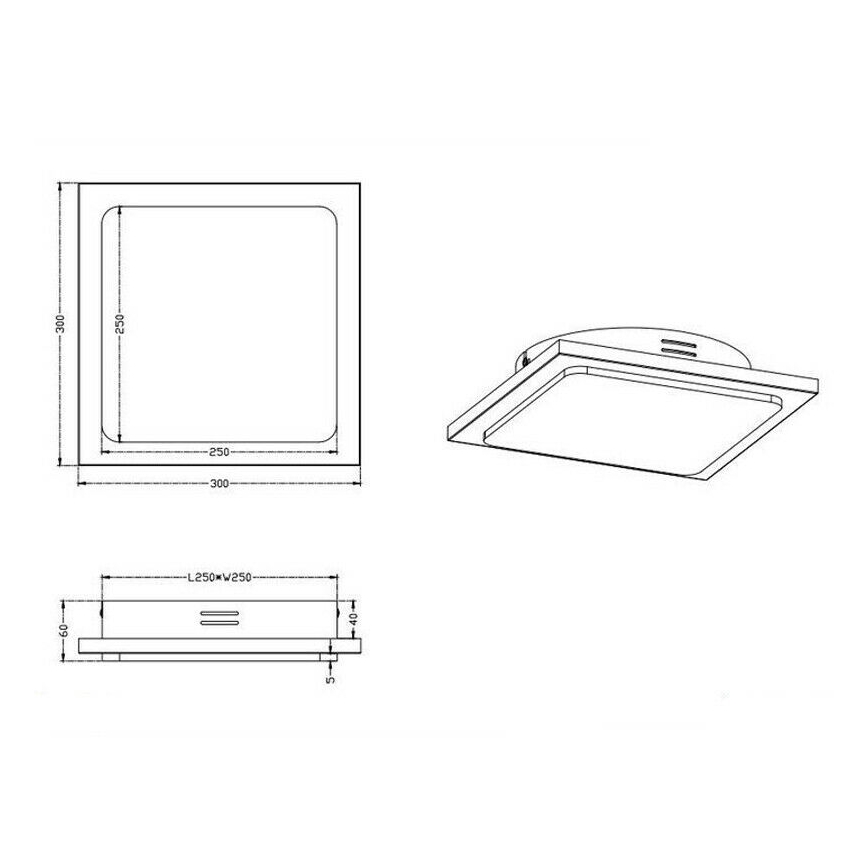 TRIO - LED zatemnljivo stropno svetilo DENVER LED/20W/230V patina