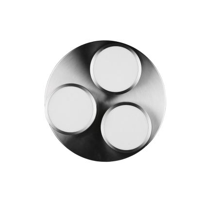 Trio - Zatemnjiva LED stropna svetilka FRANKLIN, 3x LED/8,5 W, 230 V, 3000 K, Ø 35 cm, matni krom