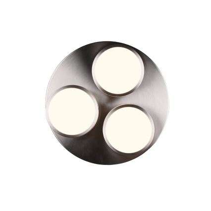 Trio - Zatemnjiva LED stropna svetilka FRANKLIN, 3x LED/8,5 W, 230 V, 3000 K, Ø 35 cm, matni krom
