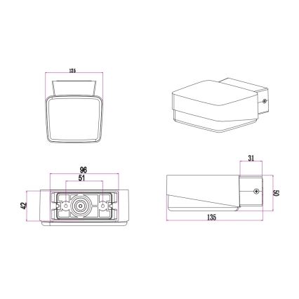 Trio - LED Zunanja stenska svetilka JUBA LED/10W/230V IP65