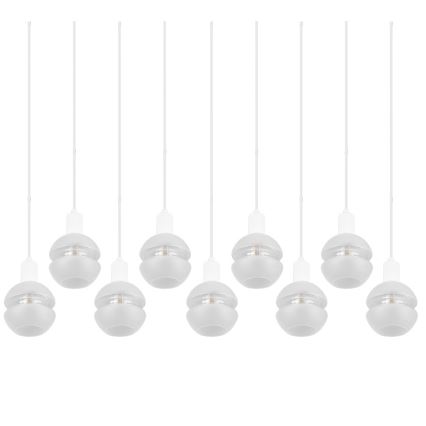 Trio - Lestenec na vrvici MELA 9xE14/25W/230V bela