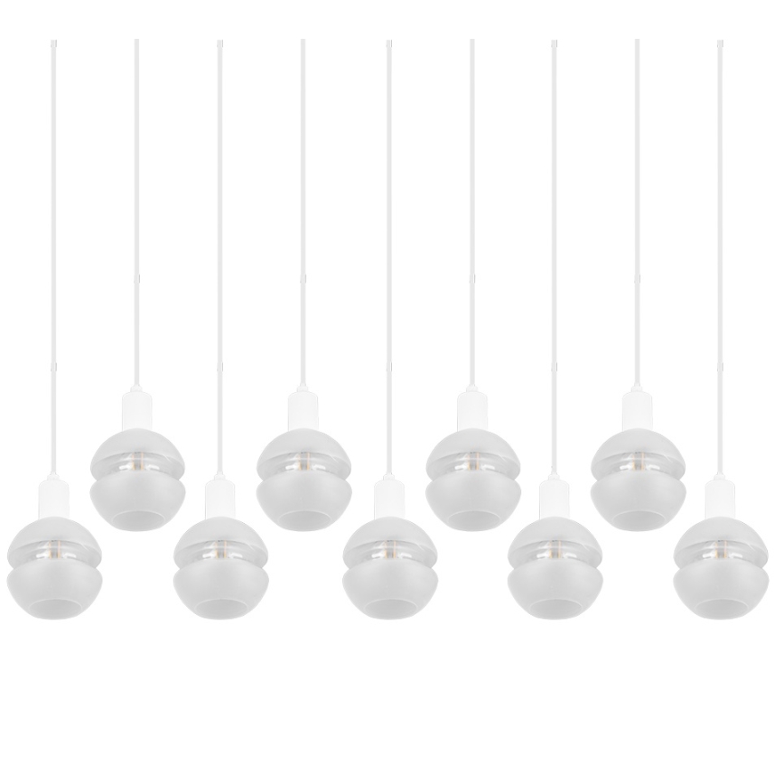 Trio - Lestenec na vrvici MELA 9xE14/25W/230V bela