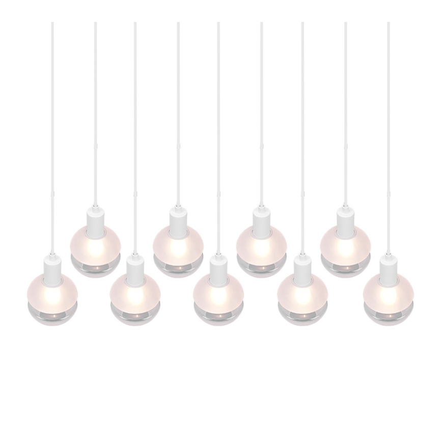 Trio - Lestenec na vrvici MELA 9xE14/25W/230V bela