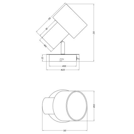 Trio - Stenska svetilka WAILER 1xGU10/5W/230V bež