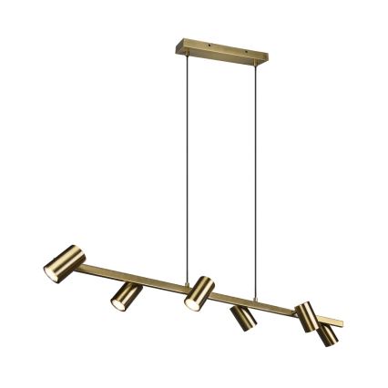 Trio - Viseči lestenec MARLEY na kablu 6xGU10/35W/230V medenina