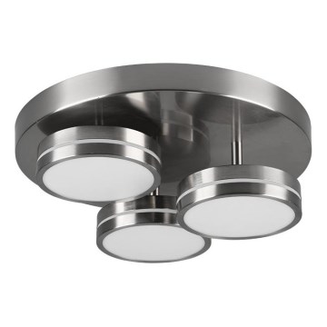 Trio - Zatemnjiva LED stropna svetilka FRANKLIN, 3x LED/8,5 W, 230 V, 3000 K, Ø 35 cm, matni krom