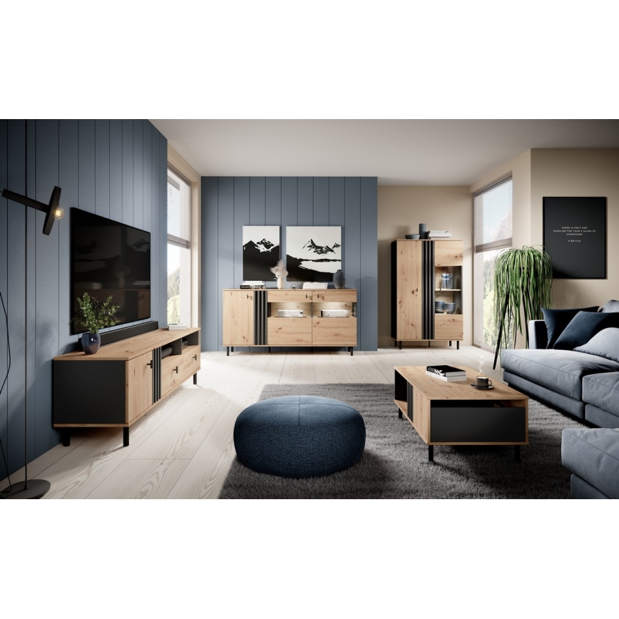 TV miza BADIA hrast/antracit