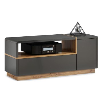TV miza FRED antracit/hrast artisan