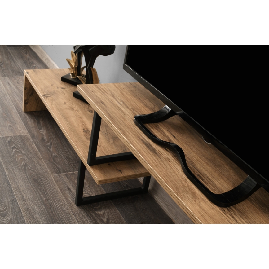 TV miza OVIT 44x153 cm rjava/črna