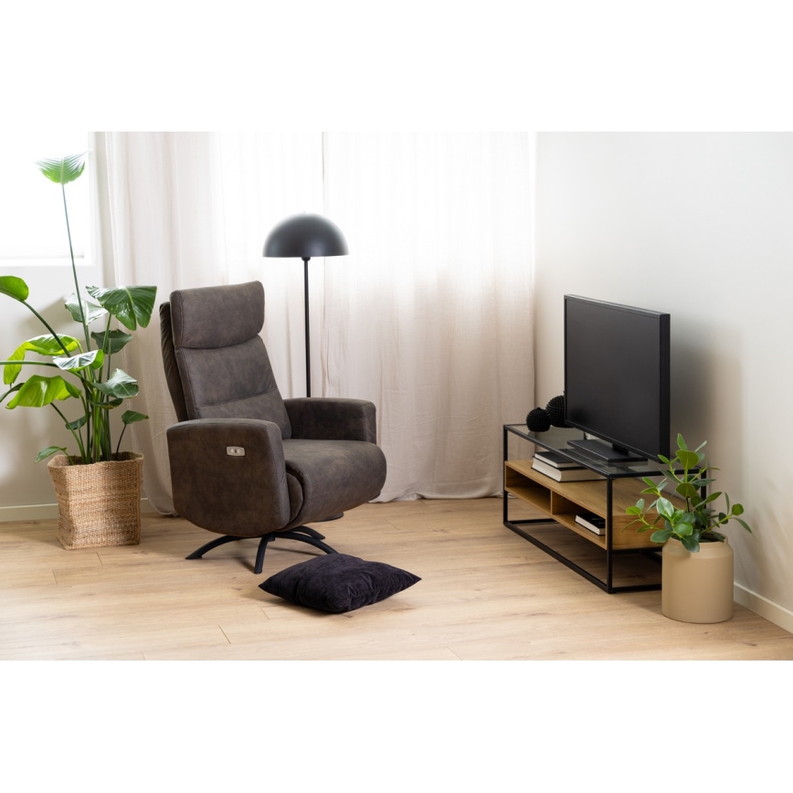 TV miza ZEIN hrast/črna