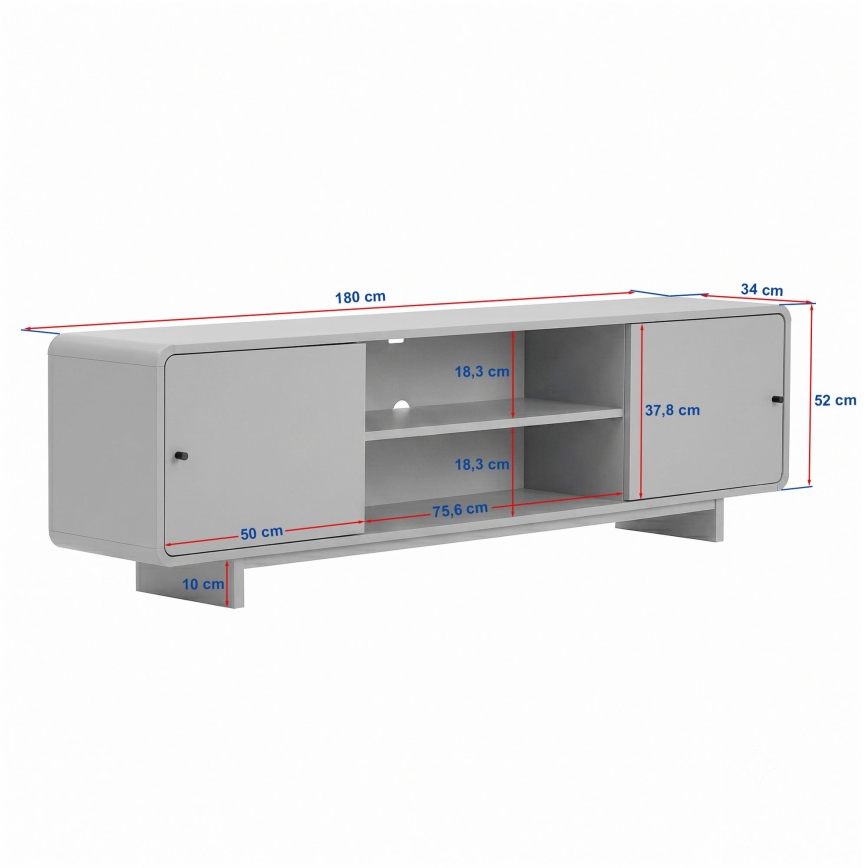 TV omara KABIN 180x34 cm, hrast