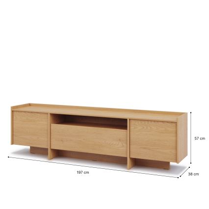 TV omarica KEMI 197x57 cm hrast Cremona