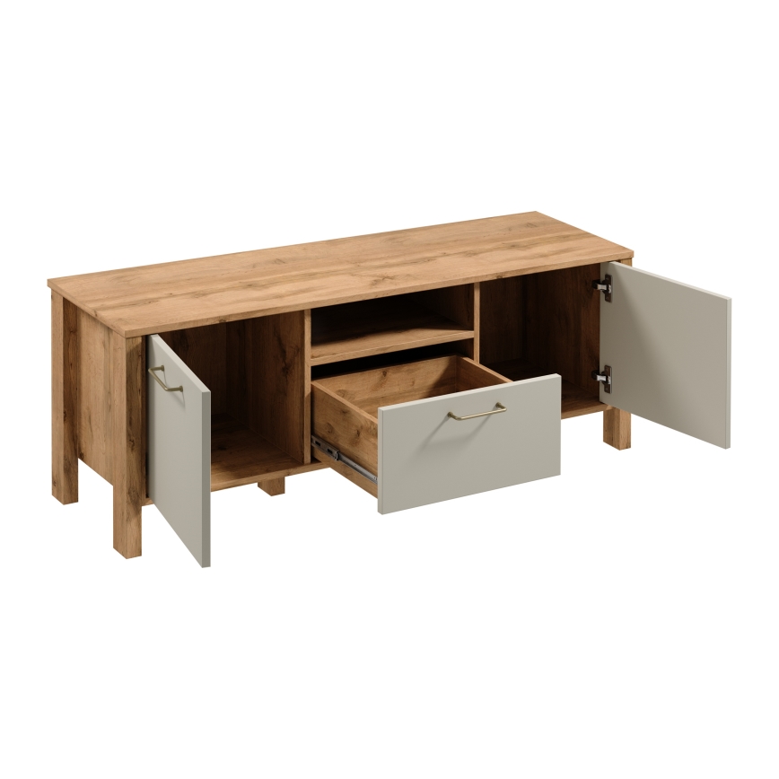 TV omarica MENTA 138x49 cm hrast wotan/siva