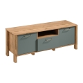 TV omarica MENTA 138x49 cm hrast wotan/zelena