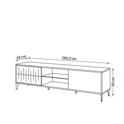TV omarica z predali RONJA taupe/črna