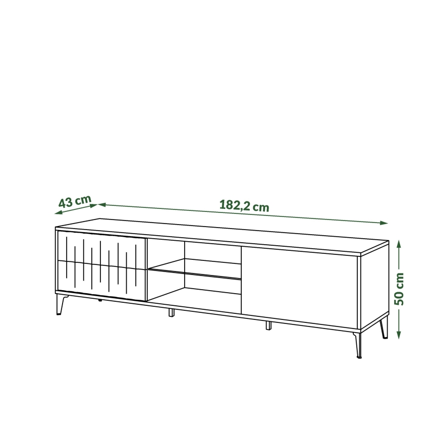 TV omarica z predali RONJA taupe/črna