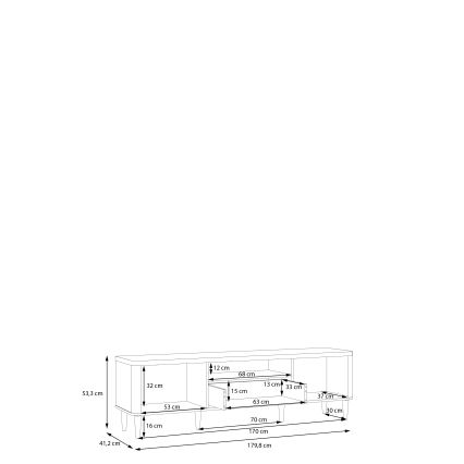 TV omarica VIRO rjava/bežna