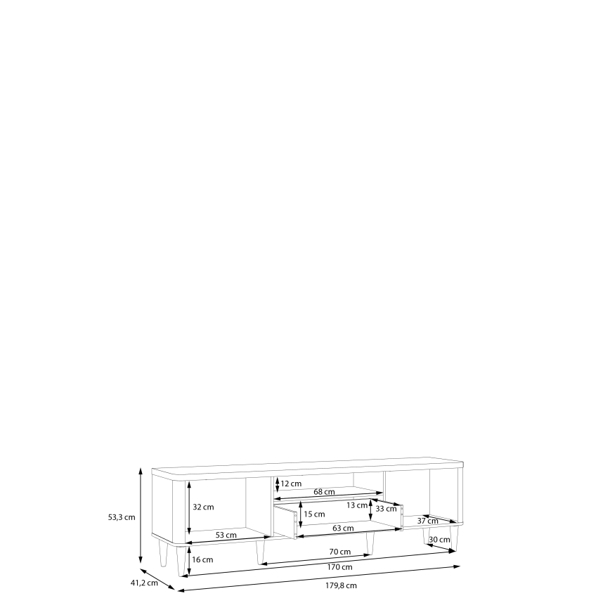 TV omarica VIRO rjava/bežna