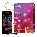 Twinkly - LED RGB veriga lučk CANDIES z možnostjo zatemnitve, 200 LED, 14 m, USB, Wi‑Fi