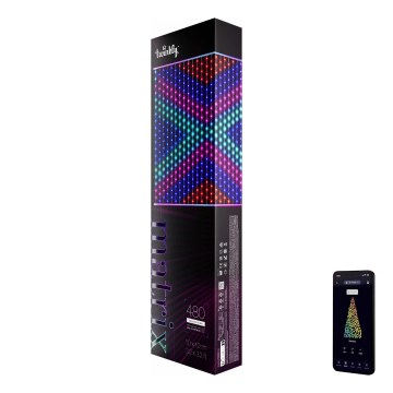 Twinkly - LED RGB Zatemnitvena božična zavesa MATRIX 480xLED 1x1 m Wi-Fi