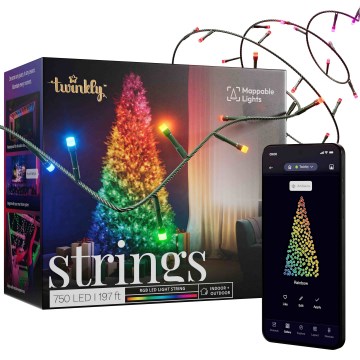 Twinkly - LED RGB Zatemnitvena zunanja božična veriga STRINGS 750xLED 63,5m IP44 Wi-Fi