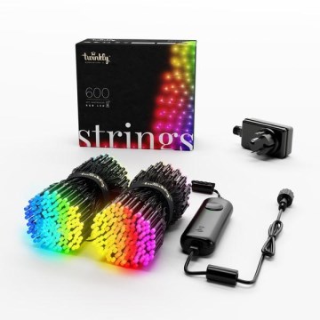 Twinkly - LED RGB Zunanja božična veriga STRINGS 600xLED 51,5m IP44 Wi-Fi