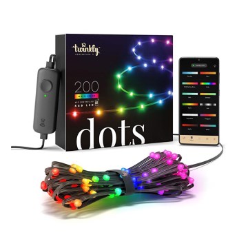 Twinkly - LED RGB Zunanji zatemnitveni trak DOTS 200xLED 10 m IP44 WiFi