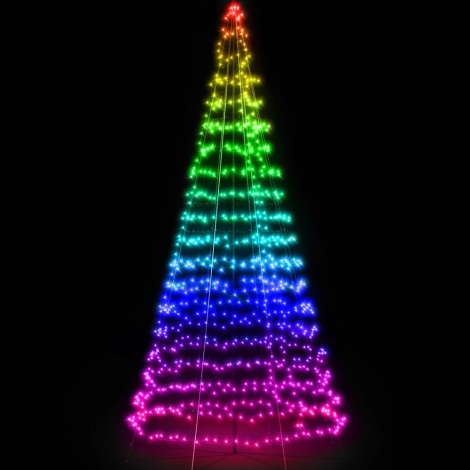 Twinkly - LED RGBW Zatemnitveno zunanje božično drevo LIGHT TREE 300xLED 2m IP44 Wi-Fi