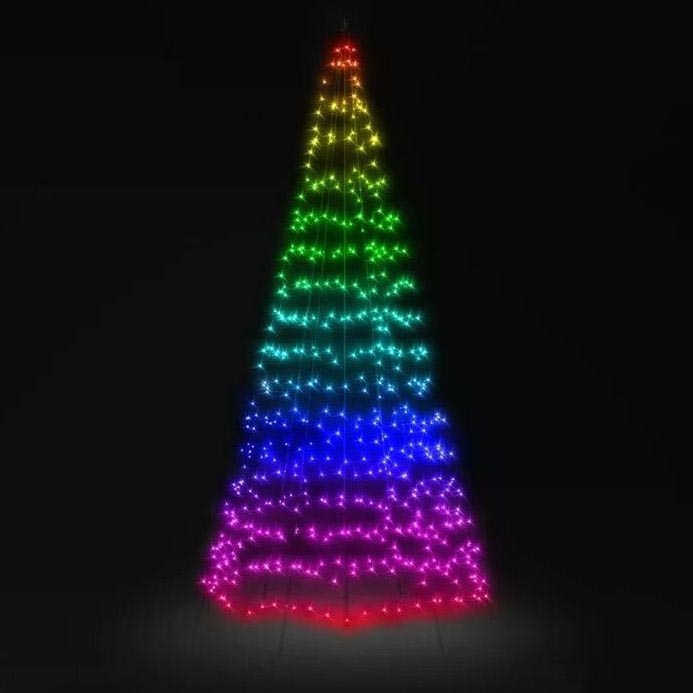 Twinkly - LED RGBW Zatemnitveno zunanje božično drevo LIGHT TREE 450xLED 3m IP44 Wi-Fi