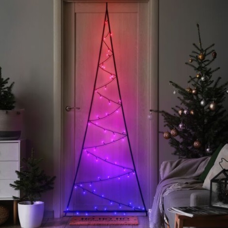 Twinkly - LED RGBW Zatemnitveno zunanje božično drevo LIGHT TREE 70xLED IP44 Wi-Fi