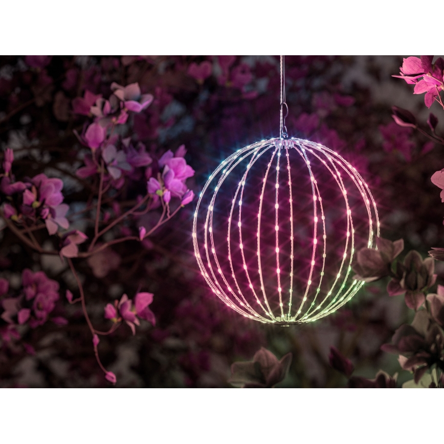 Twinkly - LED RGBW zatemnjiva zunanja dekoracija SPHERE 210xLED IP44 Wi-Fi
