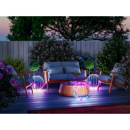 Twinkly - LED RGBW zatemnjiva zunanja dekoracija SPHERE 210xLED IP44 Wi-Fi