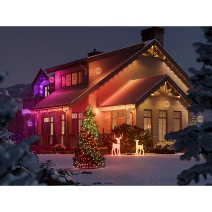 Twinkly - LED RGBW zatemnjiva zunanja dekoracija SPHERE 210xLED IP44 Wi-Fi
