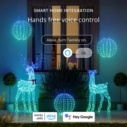 Twinkly - LED RGBW zatemnjiva zunanja dekoracija SPHERE 210xLED IP44 Wi-Fi