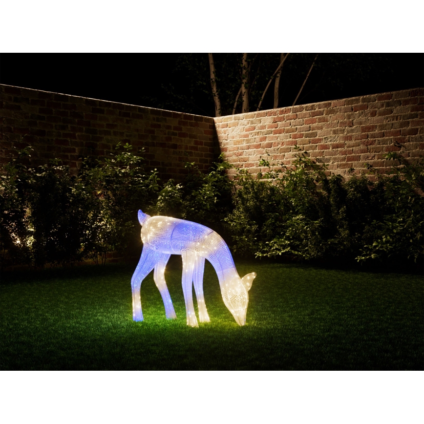 Twinkly - LED RGBW zatemnjen zunanji božični jelen REINGEERS 160xLED IP44 Wi-Fi