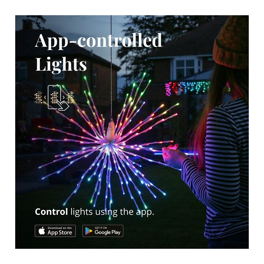 Twinkly TWB200STP-WEU - LED RGB Zunanja Božična zvezda SPRITZER 200xLED IP44 Wi-Fi