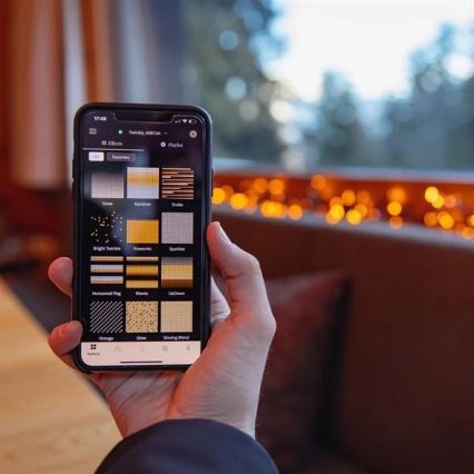 Twinkly - LED Zatemnitven zunanji božična veriga CLUSTER 400xLED 9,5m IP44 Wi-Fi