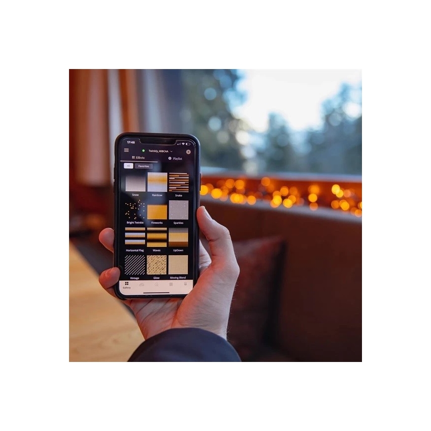 Twinkly - LED Zatemnitven zunanji božična veriga CLUSTER 400xLED 9,5m IP44 Wi-Fi