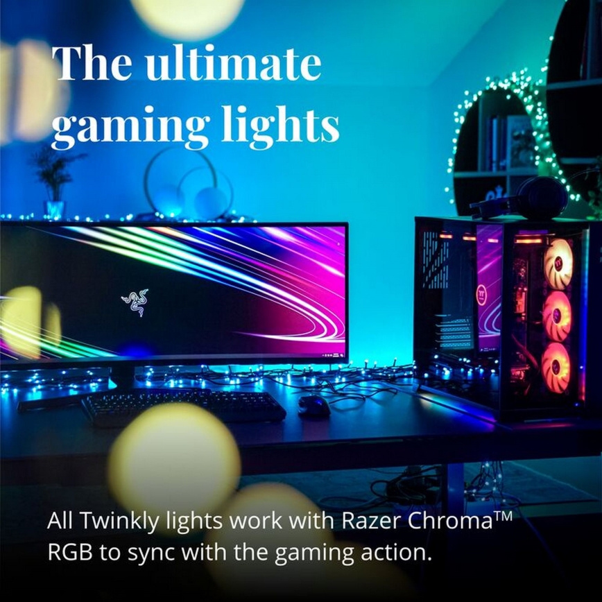 Twinkly - LED RGBW Zatemnitvena zunanja božična veriga CLUSTER 400xLED 9,5m IP44 Wi-Fi