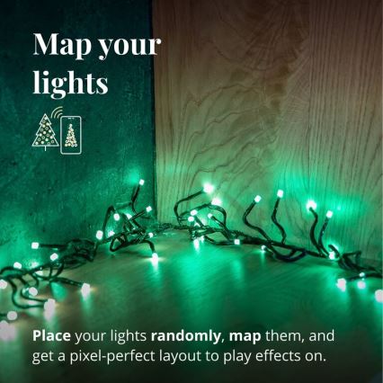 Twinkly - LED RGBW Zatemnitvena zunanja božična veriga CLUSTER 400xLED 9,5m IP44 Wi-Fi