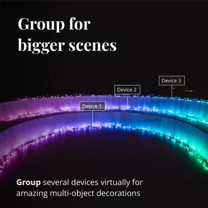Twinkly - LED RGBW Zatemnitvena zunanja božična veriga CLUSTER 400xLED 9,5m IP44 Wi-Fi
